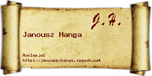 Janousz Hanga névjegykártya